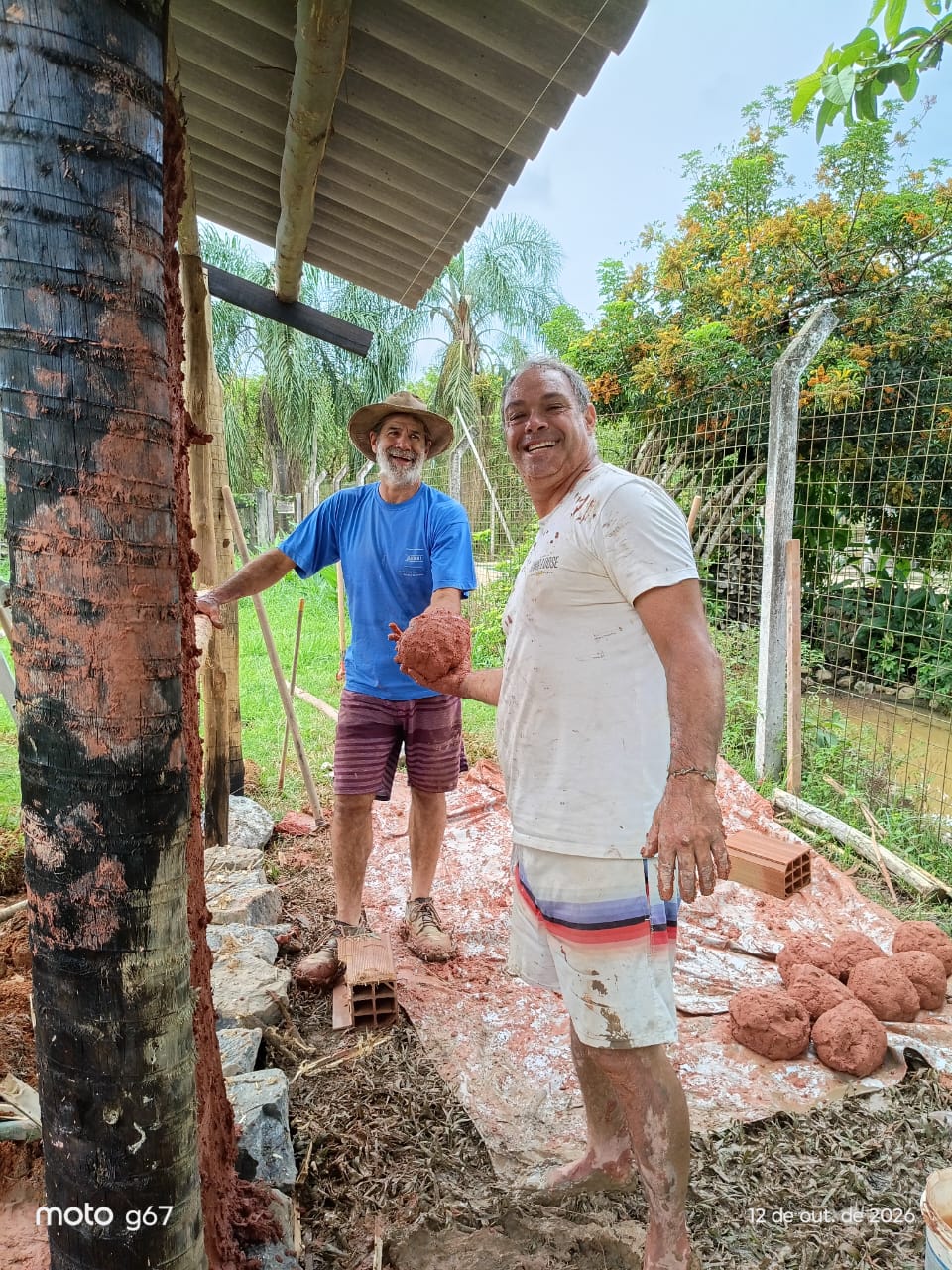 Mestre Biskui Costa no barreamento